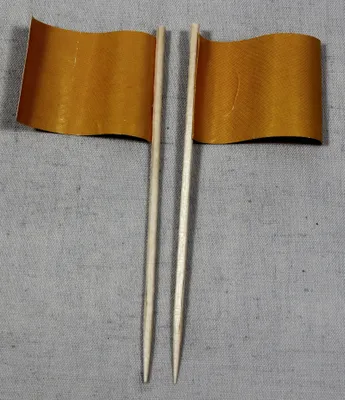 Produktbild von Party-Picker Flagge Uni Hellbraun Orange Papierfähnchen in Spitzenqualität 25 Stück Beutel