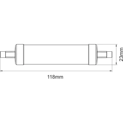 Immagine prodotto di Lampadina a led R7s Dimmerabile 118mm 11W ø23mm 1280lumen 3000k