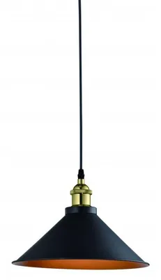 Produktbild von GTV - Pendelleuchte Deckenleuchte MANI 2, AC220-240V, 50/60Hz, 1*E27, IP20, DURCHM. 30 CM, einzeln, schwarz/gold