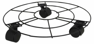 Produktbild von Gerimport Pflanzenwagen - Multirolle - rund - schwarz - Metall - D25 cm