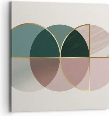 Produktbild von Bild auf Leinwand - Leinwandbild - Einteilig - Abstraktion Räder Minimalismus - 70x70cm - Wand Bild - Wanddeko - Wandbilder - Leinwanddruck - Bilder - Wanddekoration - Leinwand bilder - AC70x70-4399