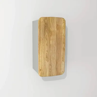 Produktbild von Devo Hängehalbhochschrank mit Wäschekorb Oval BxHxT 34 x 67 x 33 cm hellgrau/Eiche/grau