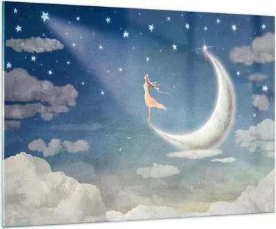 Produktbild von Bilder auf glas - himmel stern - 100x70cm - Glasbilder - Wandbilder - Kunstdruck - zum Aufhängen bereit - Wanddekoration aus Glas - Glas Bilder - Wandbild auf Glas - Einteilig - GAA100x70-3778