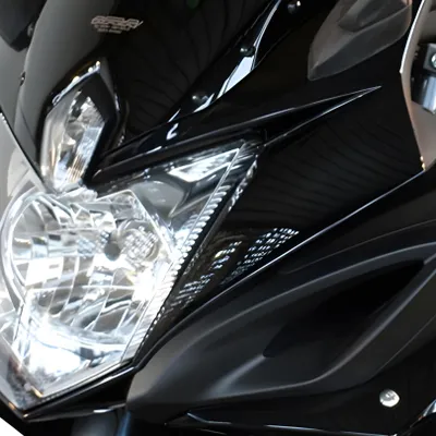 Image de Pare-brise MRA, couleur noire, avec homologation européenne (ABE), compatible avec Yamaha XJ6, dimensions : 330 mm
