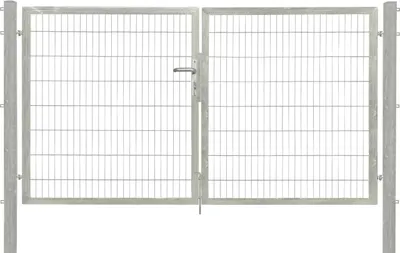 Produktbild von Floraworld Gartentor doppelflügelig Premium inkl. 2 Pfosten 300 x 160 cm feuerverzinkt