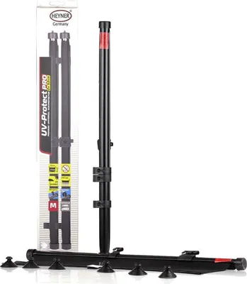 Produktbild von HEYNER® Auto-Sonnenrollo 2 x 52 x 55 cm Autofenster Sonnenblende UV Schutz mit Saugnapf & Einhand-Einrollfunktion Sonnenschutz Auto Lkw Babys Kinder