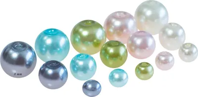 Produktbild von 100 Glas-Perlen rund 8mm Fädelperlen Bastelperlen 8mm Farbmix, Farbe:Farbmix 6