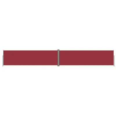 Image de vidaXL Marquise latérale extensible rouge 180x1200 cm