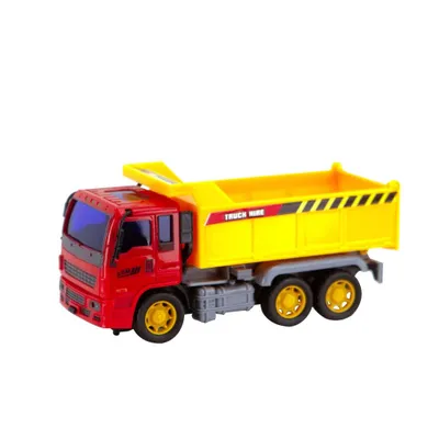 Produktbild von Spielzeug Kippwagen Rot/Gelb für Baustellen, 10 cm breit und 15 cm hoch