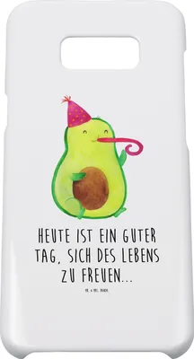 Produktbild von Mr. & Mrs. Panda Samsung Galaxy S8 plus Handyhülle  Avocado Feier - Weiß - Geschenk, Tröte, Party, Handy, Cover, Handycover, Gute Laune, Geburtstag, Hülle
