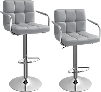 Produktbild von SONGMICS 2er-Set Barhocker Kunstleder, mit höhenverstellbar,um 360° drehbar