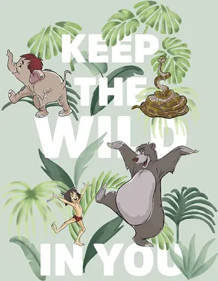 Produktbild von Disney Poster Dschungelbuch Grün - 611655 - 50 x 70 cm