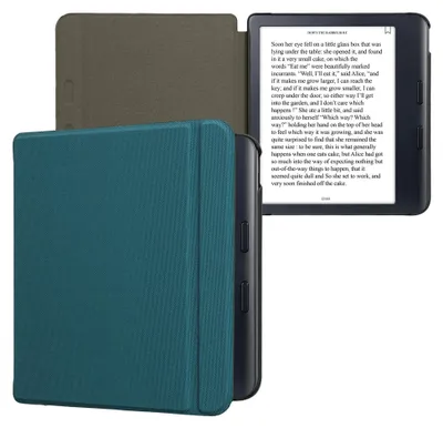Produktbild von kwmobile Hülle kompatibel mit Kobo Kobo Libra Colour / Tolino Vision Color - Nylon eReader Schutzhülle Cover Case - Petrol