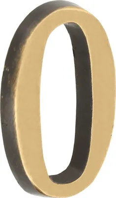 Obrázok produktu pre KOTARBAU® Číslo "0" farba patina samolepiace 5 cm mosadz na vchodové dvere