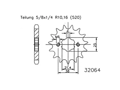 Obrázek produktu pro Ritzel 13Z 520