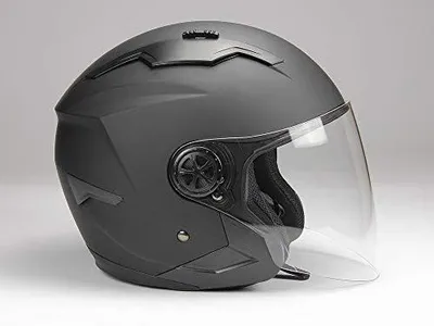 Produktbild von Jethelm mit Langvisier Jet300 in Matt Schwarz (S-XXL)