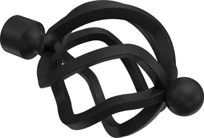 Produktbild von Interdeco Endstücke / Zierabschlüsse für Gardinenstangen mit 16 mm Ø Schwarz, Typ Paolo (Schmiedekugel), Pack. 2 Stück