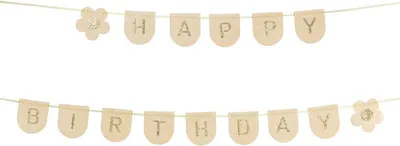 Produktbild von Filzbanner, Happy Birthday, rosa, 3 m