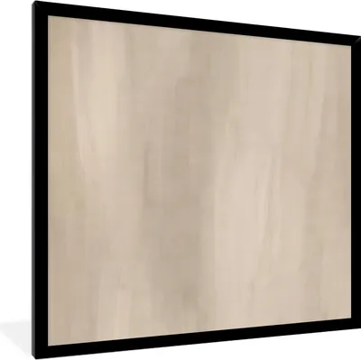 Produktbild von MuchoWow® Gerahmtes Poster Abstrakt - Taupe - Design 40x40 cm - Poster mit Schwarzem Bilderrahmen Wandposter Rahmen Foto Bilder - Mit Rahmen - Wanddekoration Schlafzimmer