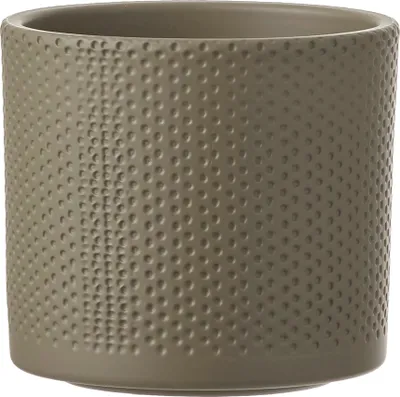 Produktbild von Keramik Blumen Übertopf ERA – H 12,5 cm - Ø 13,5 cm  - Pflanztopf – Übertopf – Übertöpfe – Blumenübertöpfe - Blumentopf