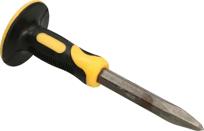 Image de KOTARBAU® Burin pointu de maçon 250x18mm avec protection robuste pour la main Burin à main