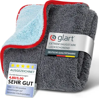 Produktbild von Glart 471PP Mikrofasertuch Auto 60x40 cm rot – Poliertuch & Trockentuch für Auto