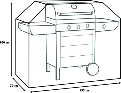 Produktbild von Primaster Atmungsaktive Schutzhülle für Gasgrills 155 x 70 x 100 cm