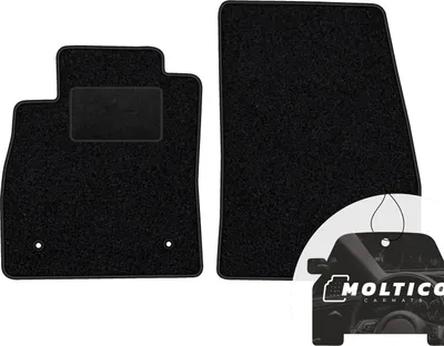 Produktbild von moto-MOLTICO Vorne Fußmatten Auto Velours Autoteppiche Schwarz Automatten Set 2-teilig passend für Ford Puma ab 2019