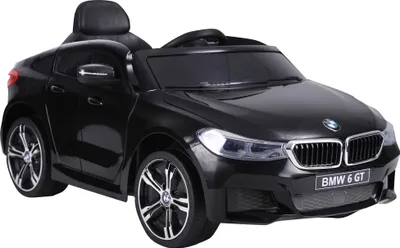 Image de HOMCOM Voiture électrique Enfants 6 V 3 Km/h Max. Effets sonores et Lumineux télécommande Incluse Noir BMW 6 GT