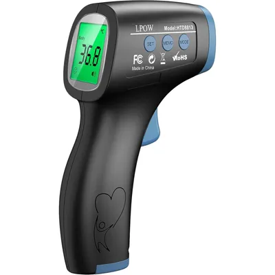 Produktbild von Kontaktloses Infrarot-Thermometer HTD8813 – Stirn- und Objektmodus, 1-Sekunden-Messung, Fieberalarm, °C/°F umschaltbar