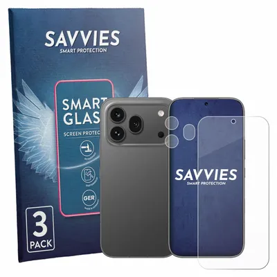 Produktbild von 3x Savvies Schutzglas Folie für Honor 600 Pro (Display+Kamera) 9H Panzer Schutzfolie Glas Displayschutz klar transparent