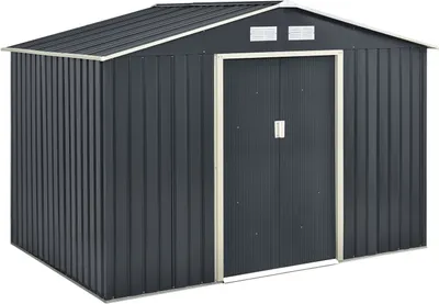 Produktbild von Záhradný domček XXL 21052, kovová búda na náradie, 3,19 x 1,92 m, antracitová