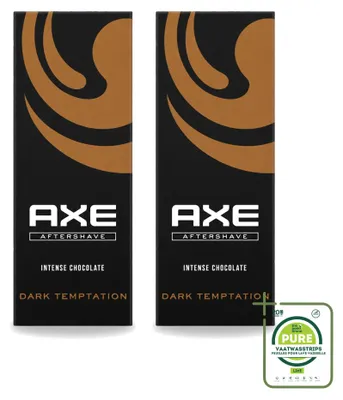 Image de 2 x Après-rasage Axe Dark Temptation au parfum chocolaté - 100 ml - Lot de 2