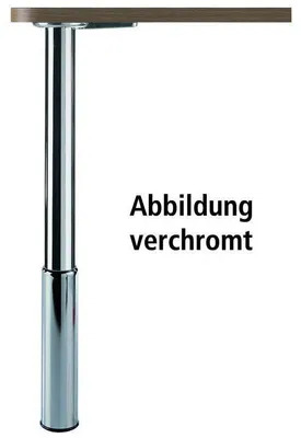 Image de Pied de table Studio, 79,5-97,5 cm, aspect acier inoxydable, réglable en hauteur