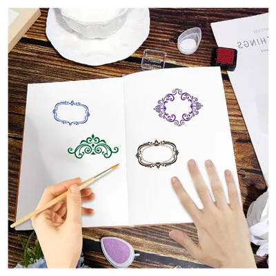 Produktbild von Vintage-Ränder Klare Stempel Trennlinie Wiederverwendbarer Transparenter Silikonstempel Europäischer Stil Randkantensiegel Poststempel Für Journale Und Karten DIY