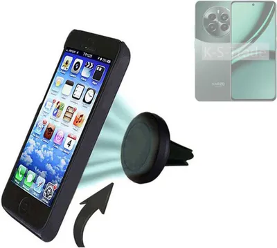 Produktbild von K-S-Trade Kompatibel mit Realme Narzo 70 Pro 5G Auto Handy Halterung KFZ Halter Lüftungsgitterhalterung Air Vent mount Smartphone Halter