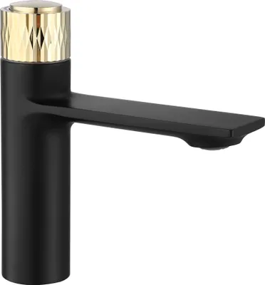 Produktbild von Rea Waschbeckenarmatur My1902-2Xbg Storm Low Black/Gold