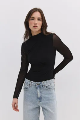Produktbild von Langarm-Body mit Druckknöpfen, Black, L