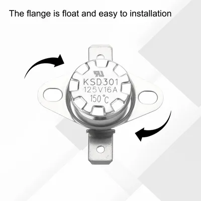 Produktbild von 2 Stš¹ck KSD301 Thermoschalter 150¡ãC Normalerweise Geschlossen 125V 16A Thermostat Snap-Disc Temperaturschalter fš¹r Mikrowellen, Back?fen, Kaffeemaschinen, Keramikmaterial