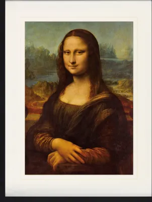 Produktbild von Leonardo Da Vinci Gerahmtes Bild Mit Edlem Passepartout | Wand-Bilder | Im Bilderrahmen - Mona Lisa, 1503-1506 (80 x 60 cm)