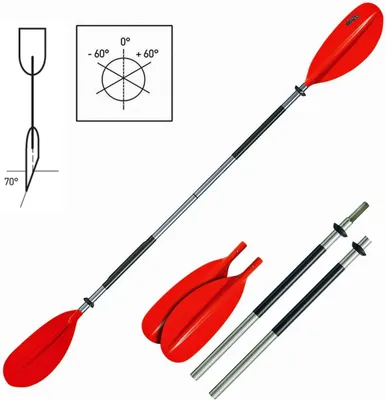 Produktbild von Bravo KWBU Doppelpaddel, 4-teilig - Länge:200 cm