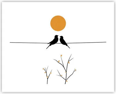 Produktbild von Poster - Poster ohne Rahmen - Bild Vögel Sonne - 50x40 cm - Wand Bild - Wanddeko - Wandbilder - Kunstposter - Wandposter - Bilder - Kunstdruck - Wanddekoration - Wandbild - P2XAA50x40-4772