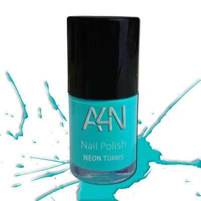 Produktbild von NEON Nagellack Türkis, leuchtende Nagellacke  deckend und lufttrocknend,  Germany, Neonfarben, weicher Pinsel
