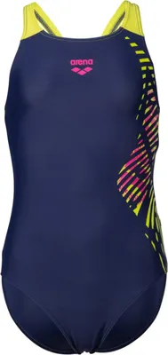 Produktbild von Girl\'S Arena Vortex Swimsuit V Back Navy-Soft Green Navy-Soft Green 128