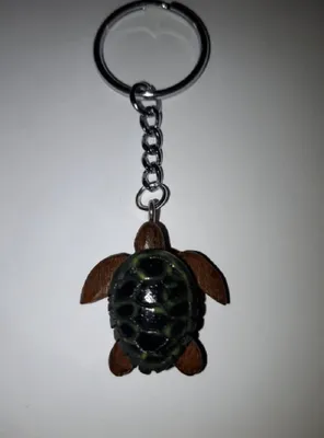 Produktbild von Schlüsselanhänger Schildkröte, Tier Holzanhänger Schlüsselring Schildkröten
