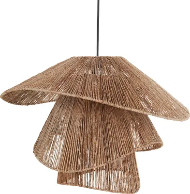 Produktbild von BELIANI Hängelampe Naturfarben aus Jute Boho Stil Modern Hängeleuchte für Esstisch Esszimmer Wohnzimmer Schlafzimmer
