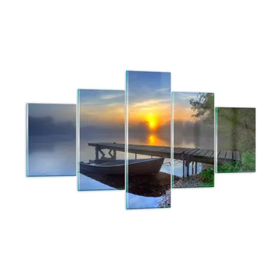 Produktbild von Bilder auf glas - Landschaft Meer Sommer Sonne - 125x70cm - Glasbilder - Wandbilder - Kunstdruck - zum Aufhängen bereit - Wanddekoration aus Glas - Glas Bilder - Wandbild auf Glas - GEA125x70-2226