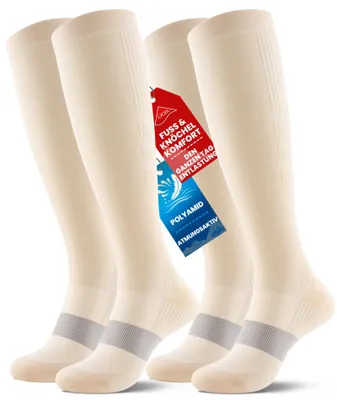Productafbeelding van Ruixue compressiekousen voor dames en heren, 20-30 mmHg, gestreepte steunkousen