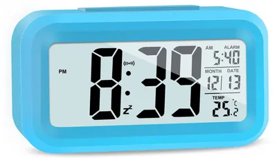 Digitalwecker LCD, batteriebetrieben, Datum, Temperatur, Schlummerlicht