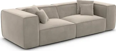 Produktbild von Samtstoff 3-Sitzer Couch Arelia Taupe